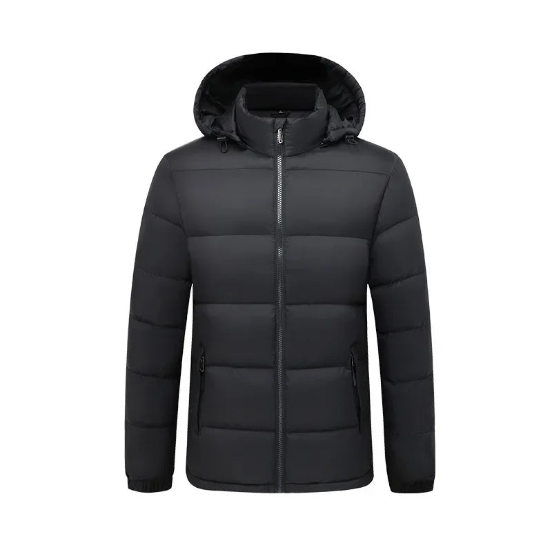 Herr Vinterjacka – Vadderad Puffer med Huva