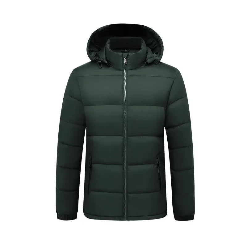 Herr Vinterjacka – Vadderad Puffer med Huva