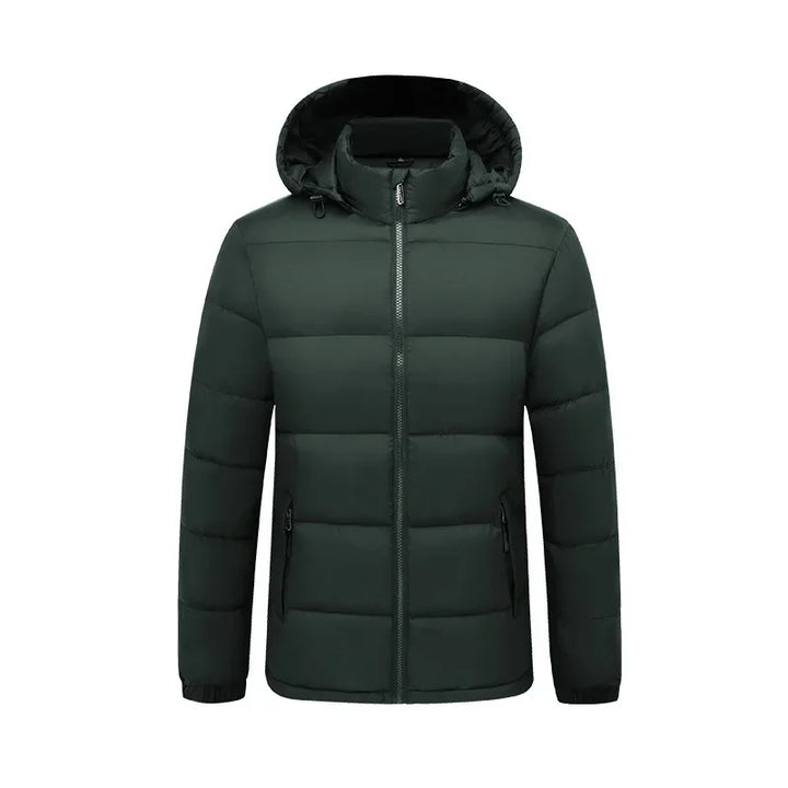 Herr Vinterjacka – Vadderad Puffer med Huva