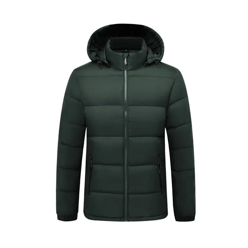 Herr Vinterjacka – Vadderad Puffer med Huva